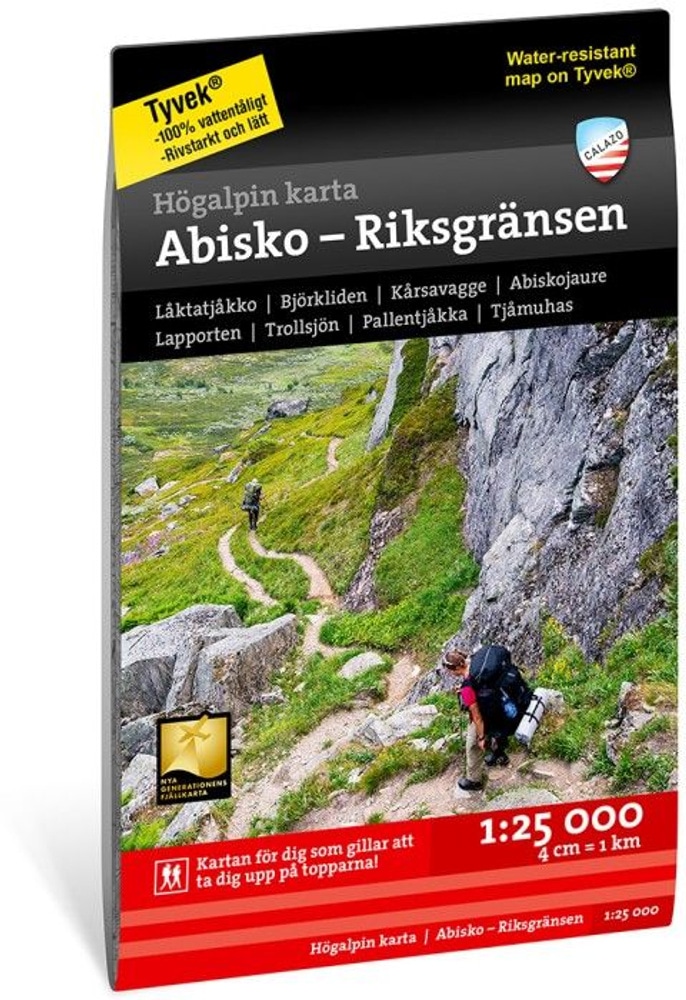 productImage: Högalpin kart Abisko, Björkliden – Riksgränsen 1:25 000