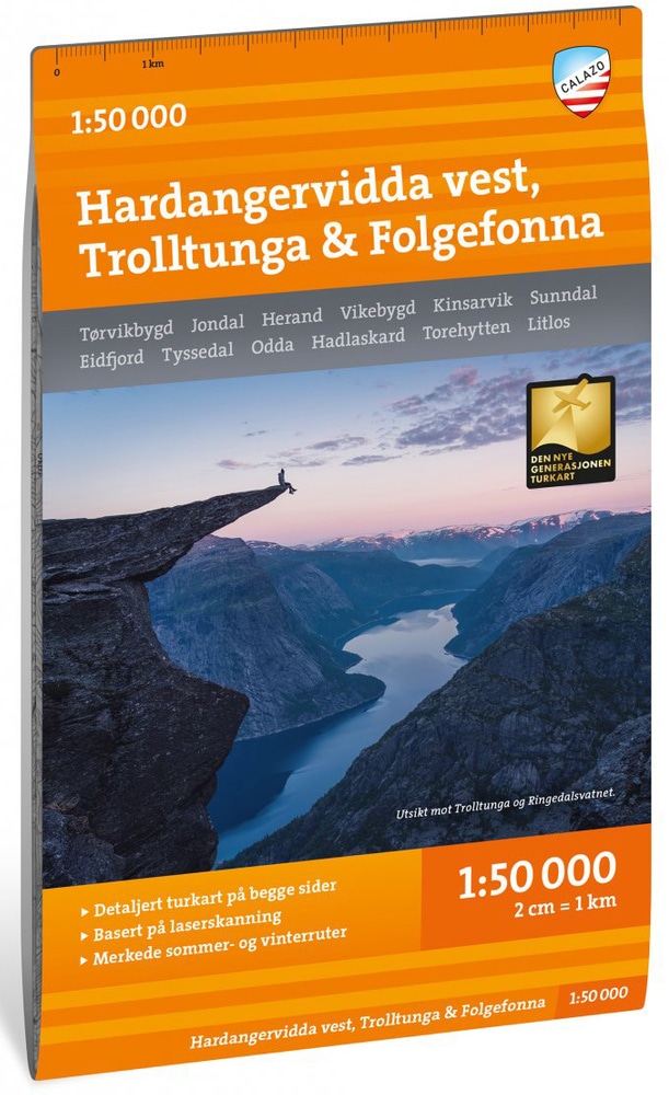 productImage: Turkart Hardangervidda vest, Trolltunga & Folgefonna 1:50 000