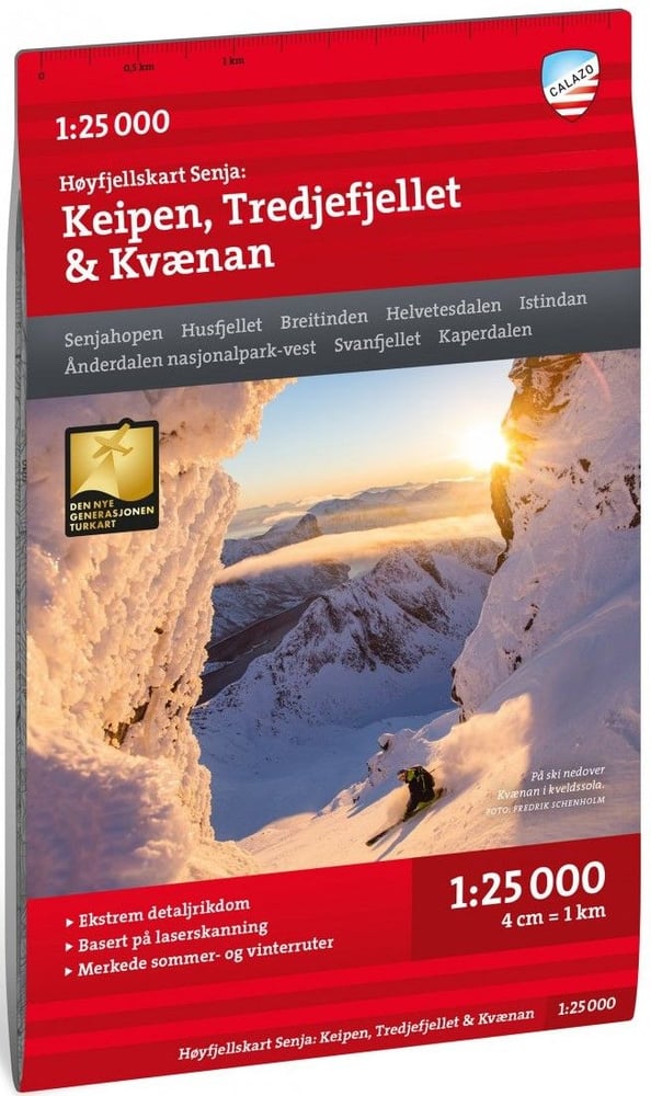 productImage: Høyfjellskart Senja: Keipen, Tredjefjellet & Kvænan 1:25 000