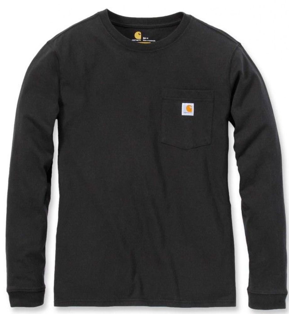 Carhartt W's Workwear Pocket L/S T-Shirt Black, view: 1