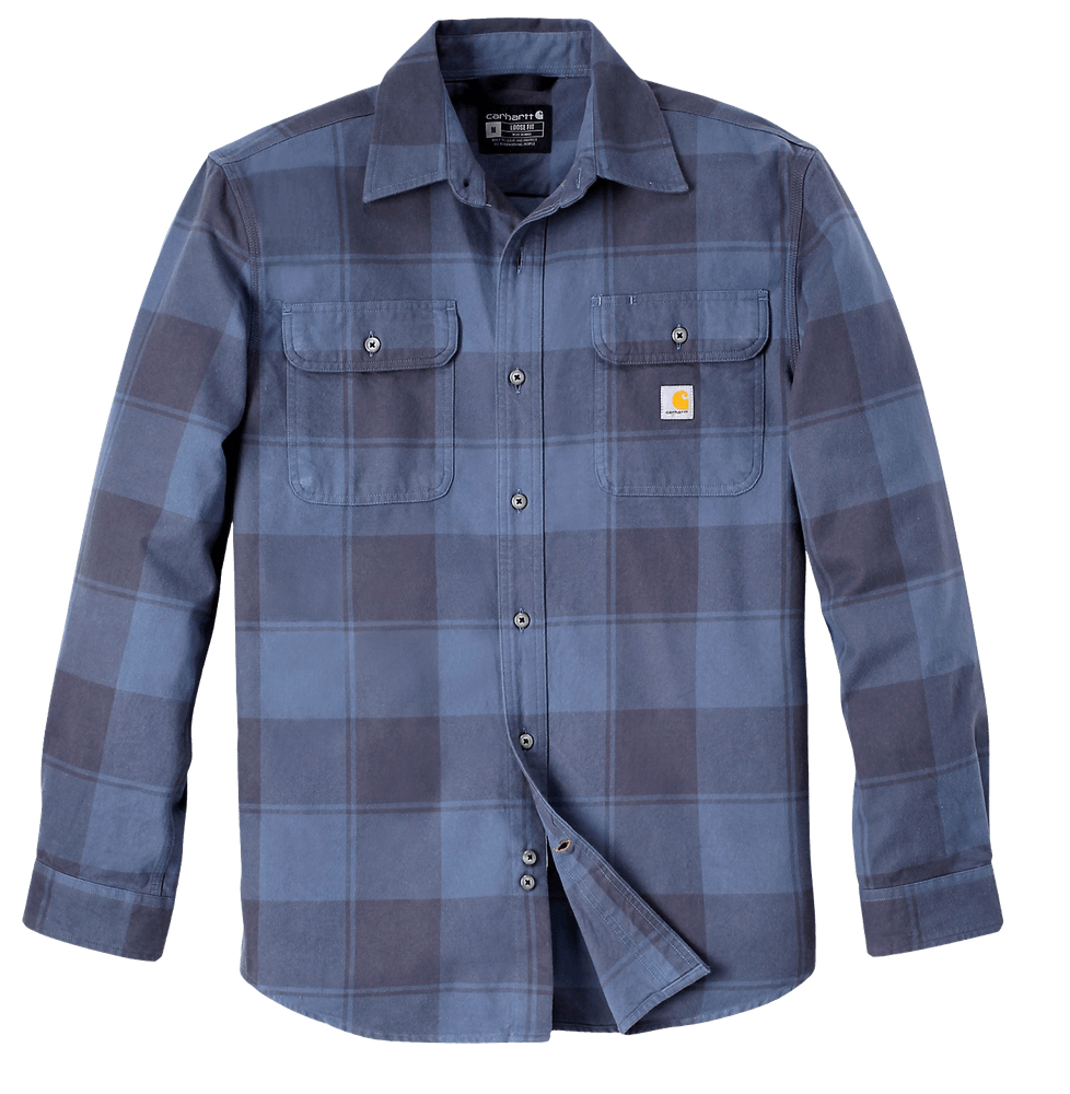 productImage: Carhartt M's Heavy Flannel L/S Plaid Shirt Navy