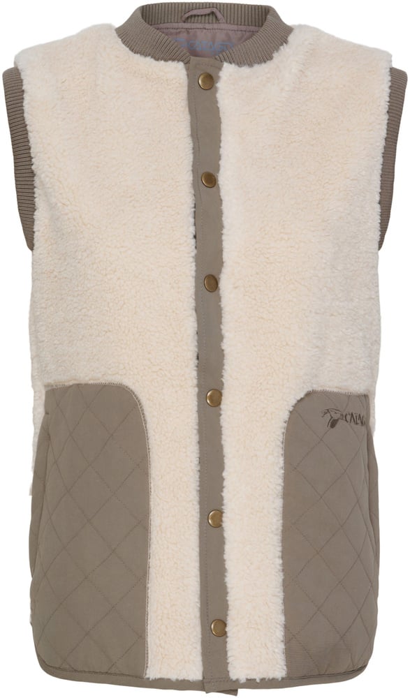 productImage: W's Paula Faux Fur Vest Sandshell
