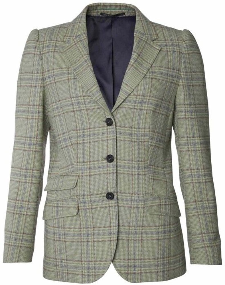 productImage: Advie Tweed Blazer Women Willow Green Checked