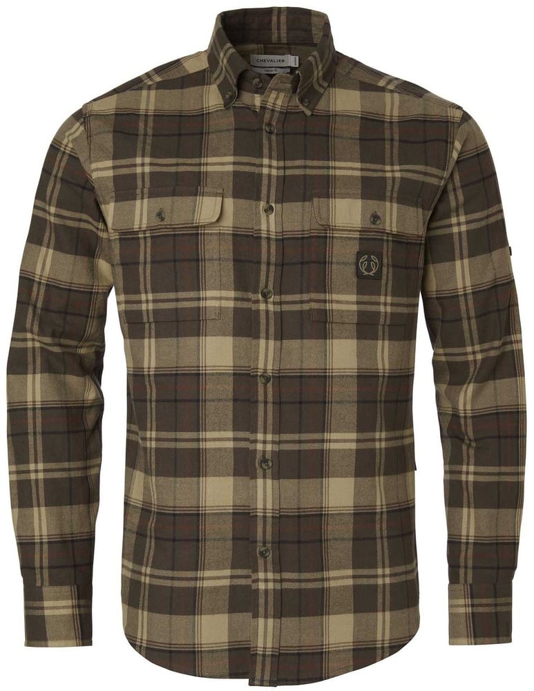 productImage: Heron Flannel Shirt Men Soil Brown Checked