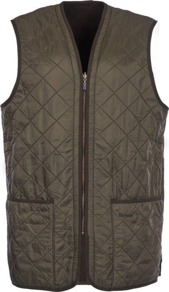 productImage: M's Polarquilt Waistcoat Zip In Liner Dark Olive Check