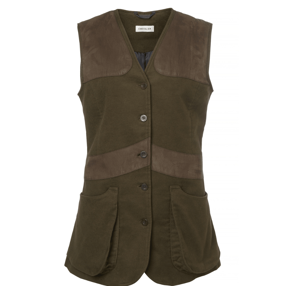 productImage: W's Elemore Moleskin Shooting Vest Forest Green