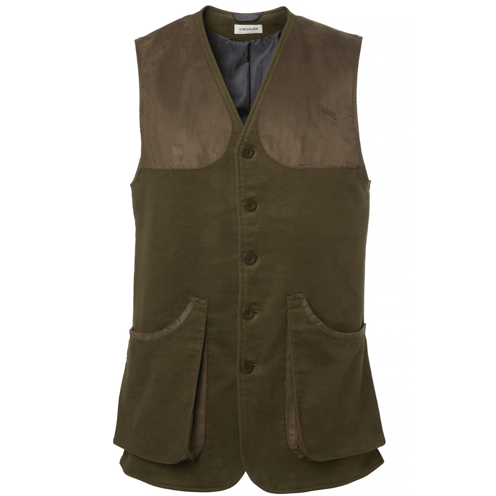 productImage: M's Preston Moleskin Shooting Vest Forest Green