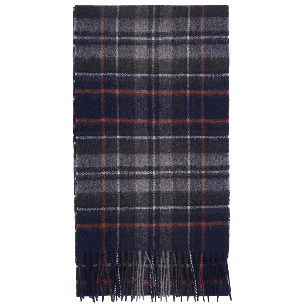 productImage: New Check Tartan Scarf Navy/Dark Ginger