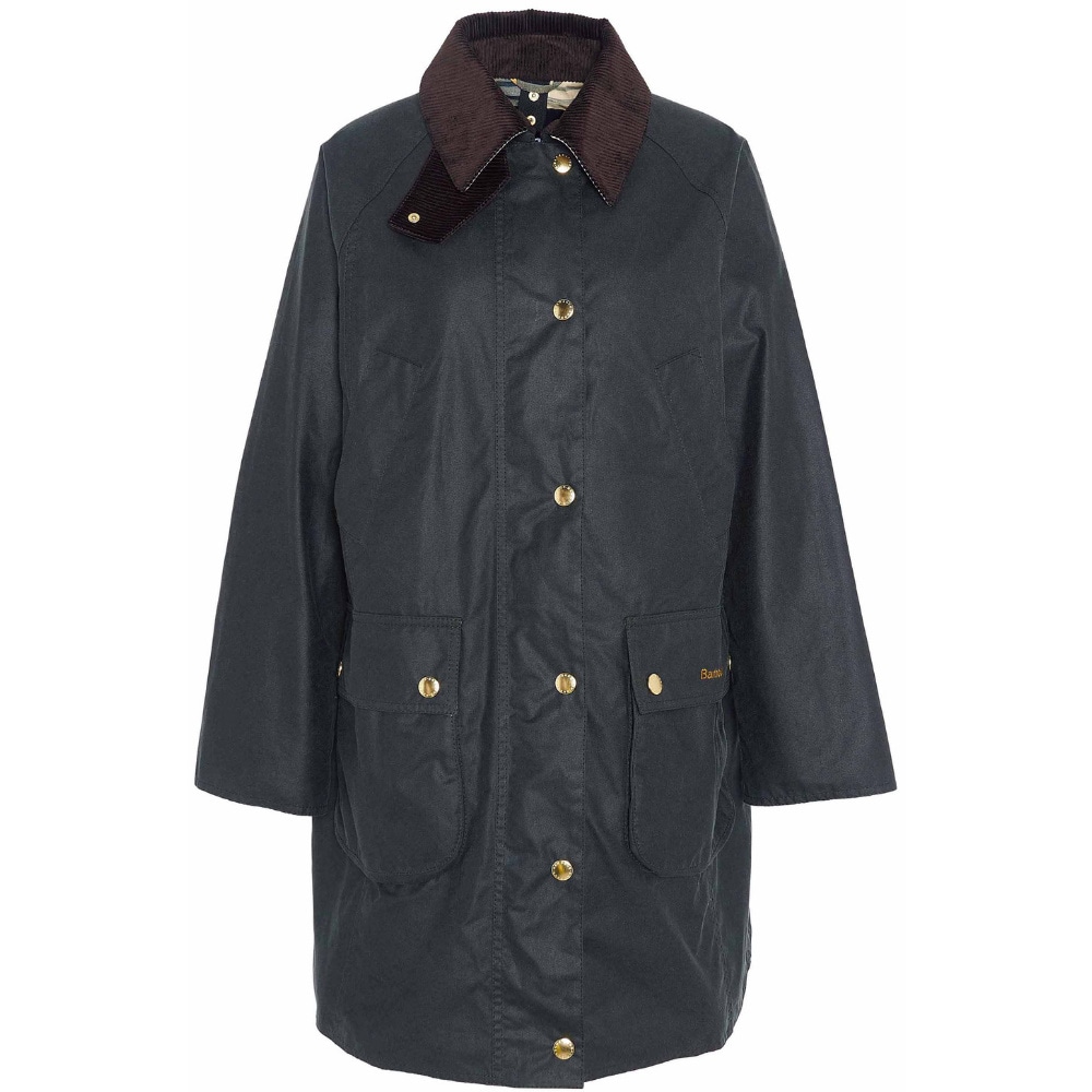 productImage: W's Long Beadnell Wax Jacket Sage/Ancient
