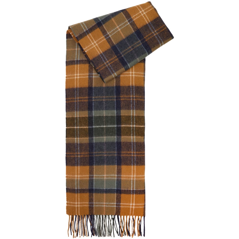 productImage: Brack Patchwork Tartan Scarf Forest/Bronze Brown