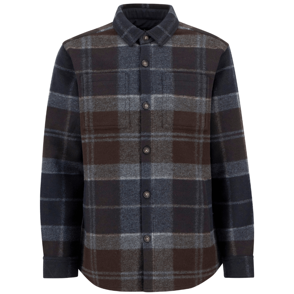 productImage: M's Chapter Tailored Check Overshirt Midnight Oak Tartan