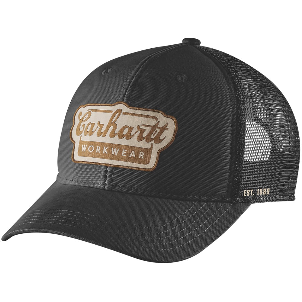 productImage: Carhartt M's Twill Mesh-Back Script Patch Cap Black