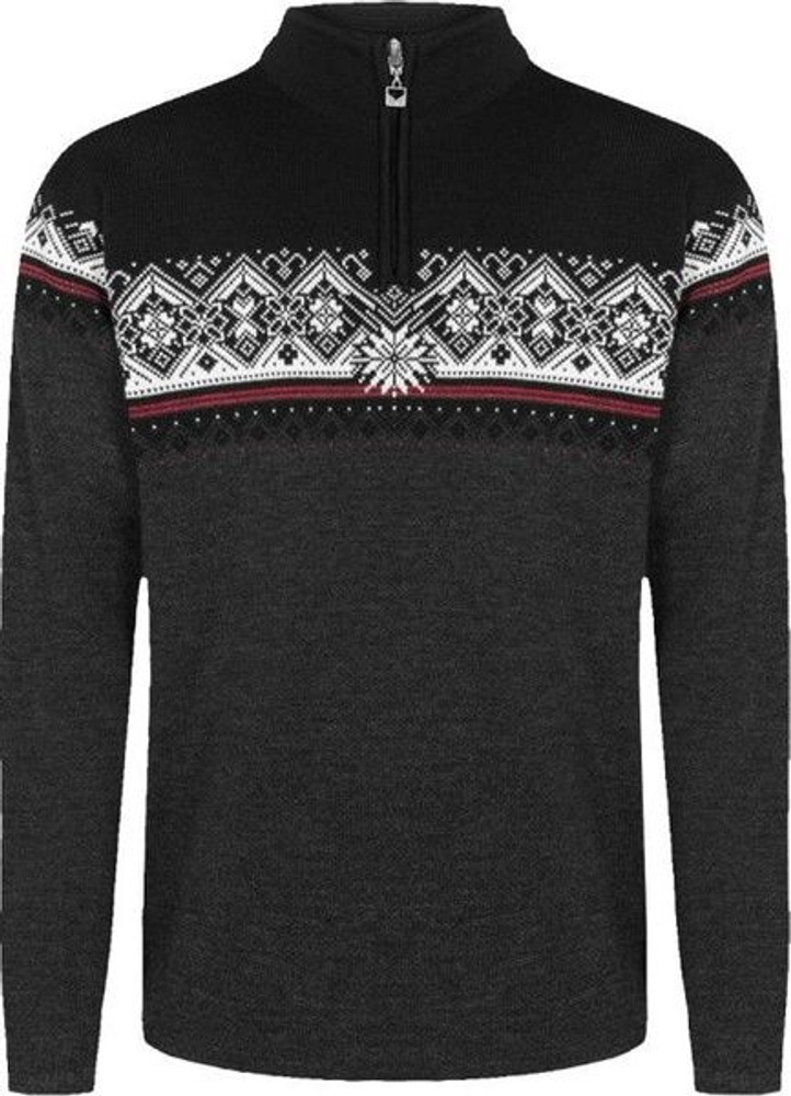 productImage: M's Moritz Sweater Dark Charcoal Raspberry Black