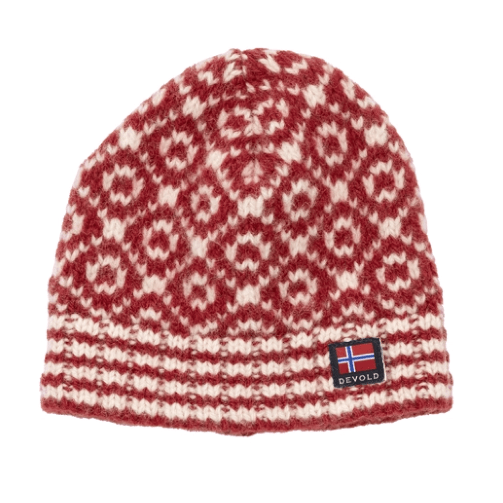 productImage: Svalbard Wool Beanie Hindberry/Offwhite