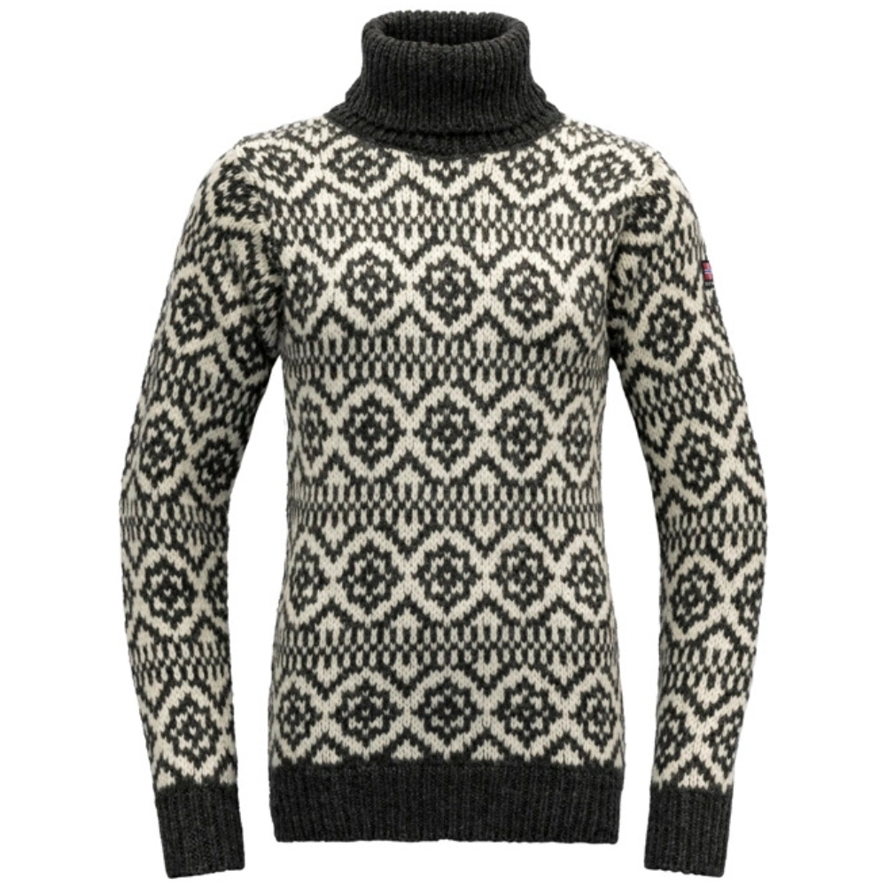 productImage: Hoddevik Wool High Neck Anthracite/Offwhite