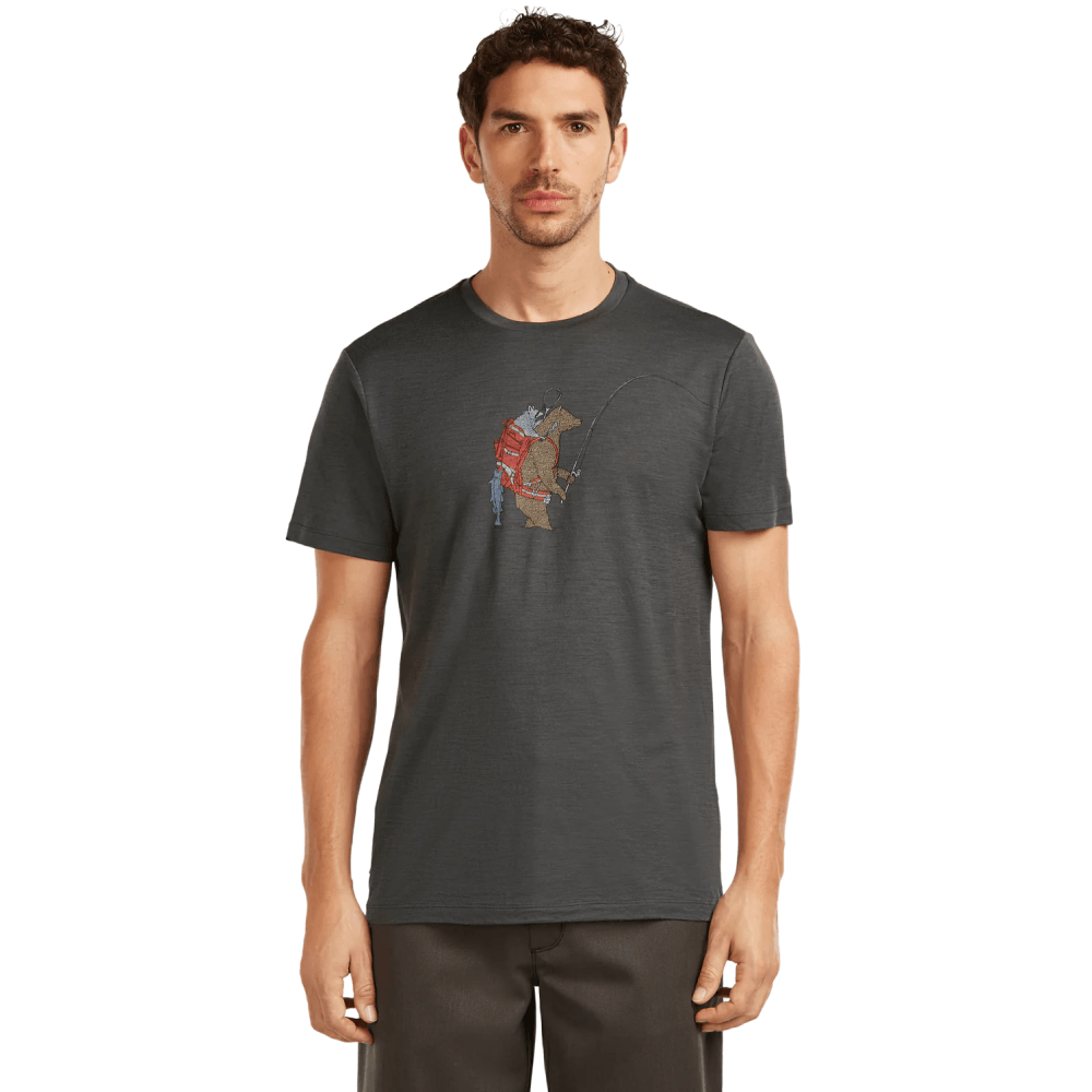 productImage: M's Merino 150 Tech Lite Ss Tee Bear Catch Obsidian Bear Catch Flagstone Obsidian