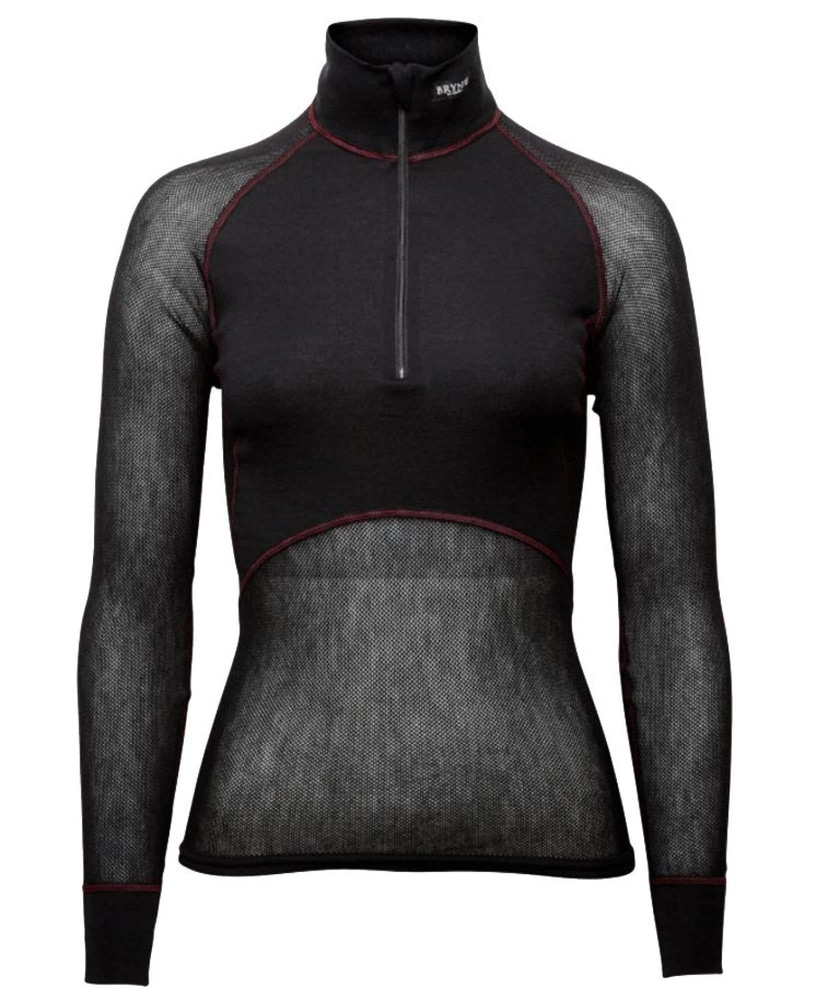 productImage: Wool Thermo Light Zip-polo 3/4 W's Black