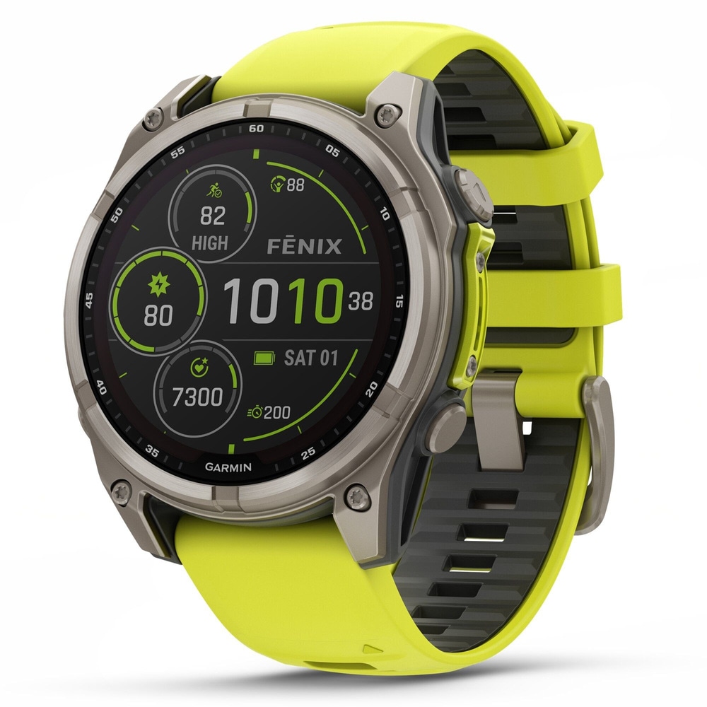 Fenix 8 SOLAR 47mm Sapphire Solar Bare Titanium / Graphite Amp Yellow, view: 1
