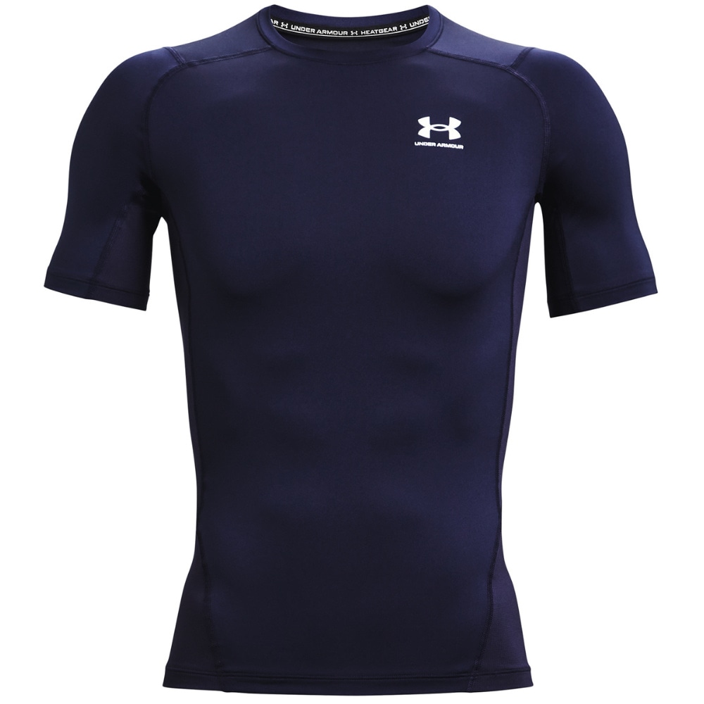 UA HG Armour Comp SS Midnight Navy, view: 1