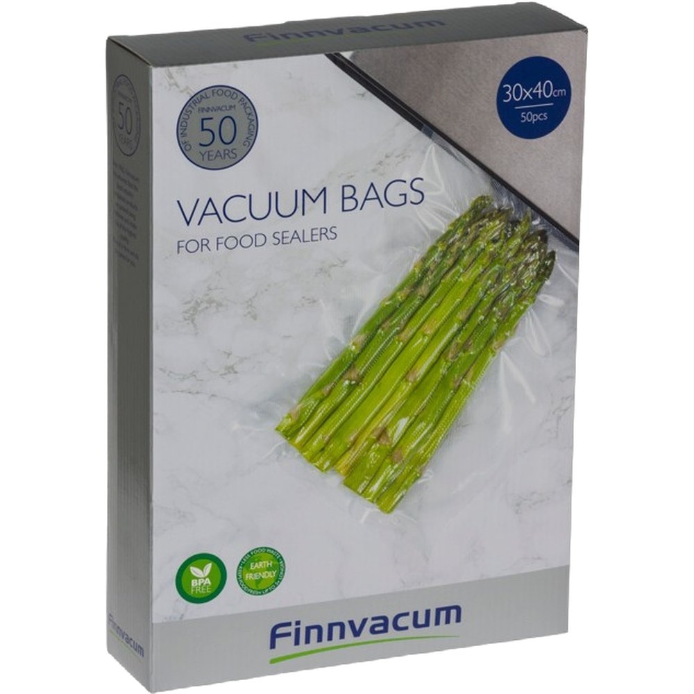 productImage: Räfflade Vakuumpåsar 30x40 Cm - 50St Transparent