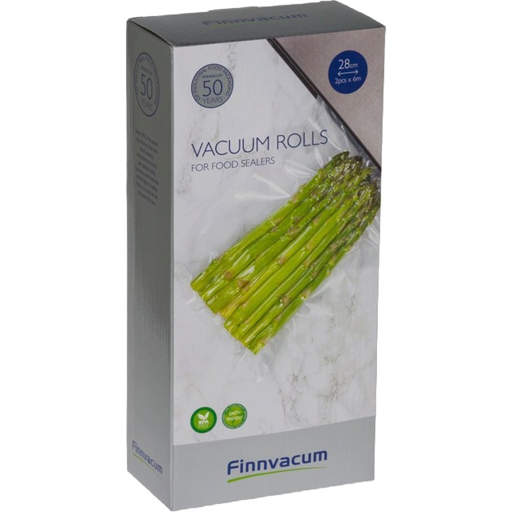 productImage: Riflede vakuumruller 28 cm x 6 m - 2-pakning