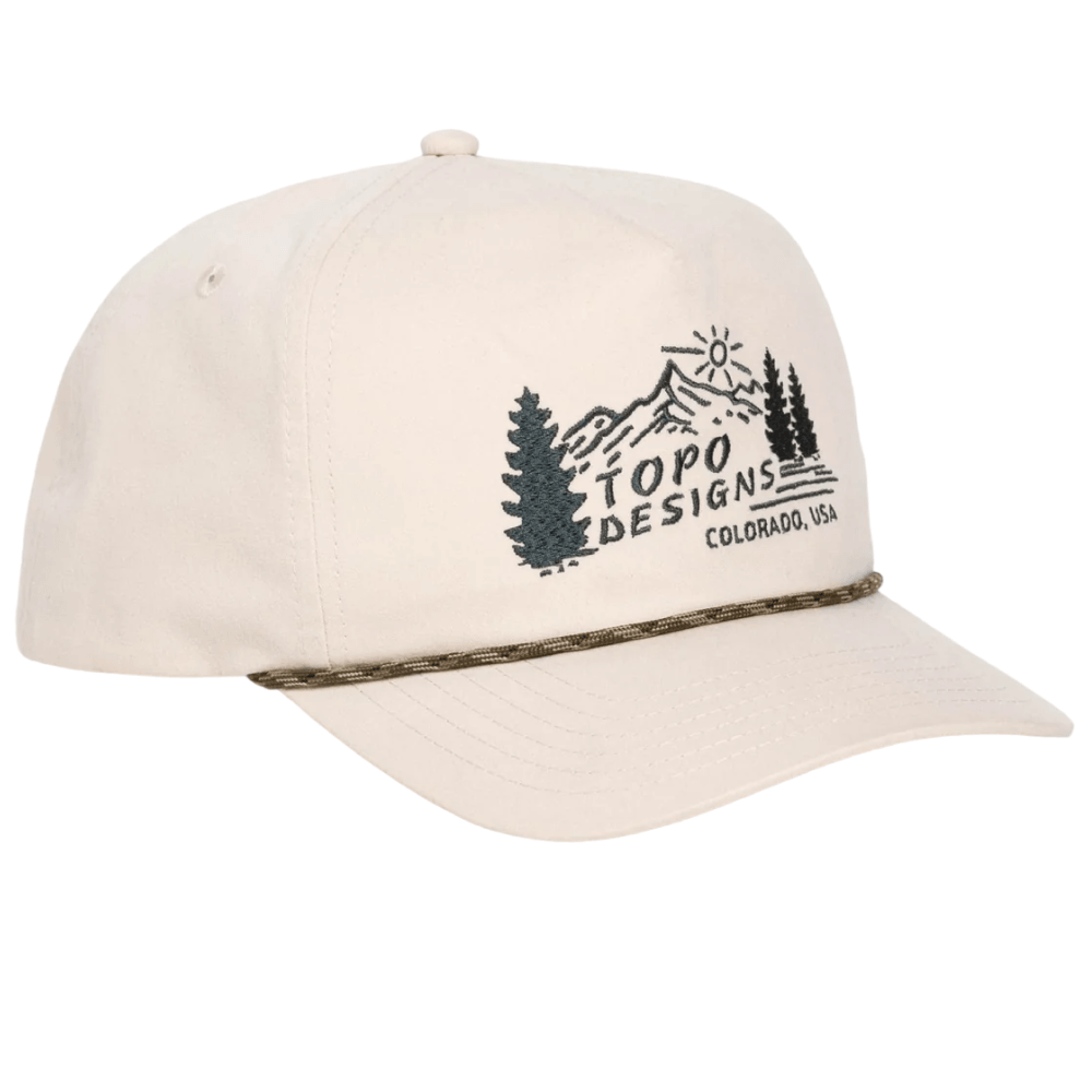 productImage: Twill Rope Cap - Mountain Scene Bone White