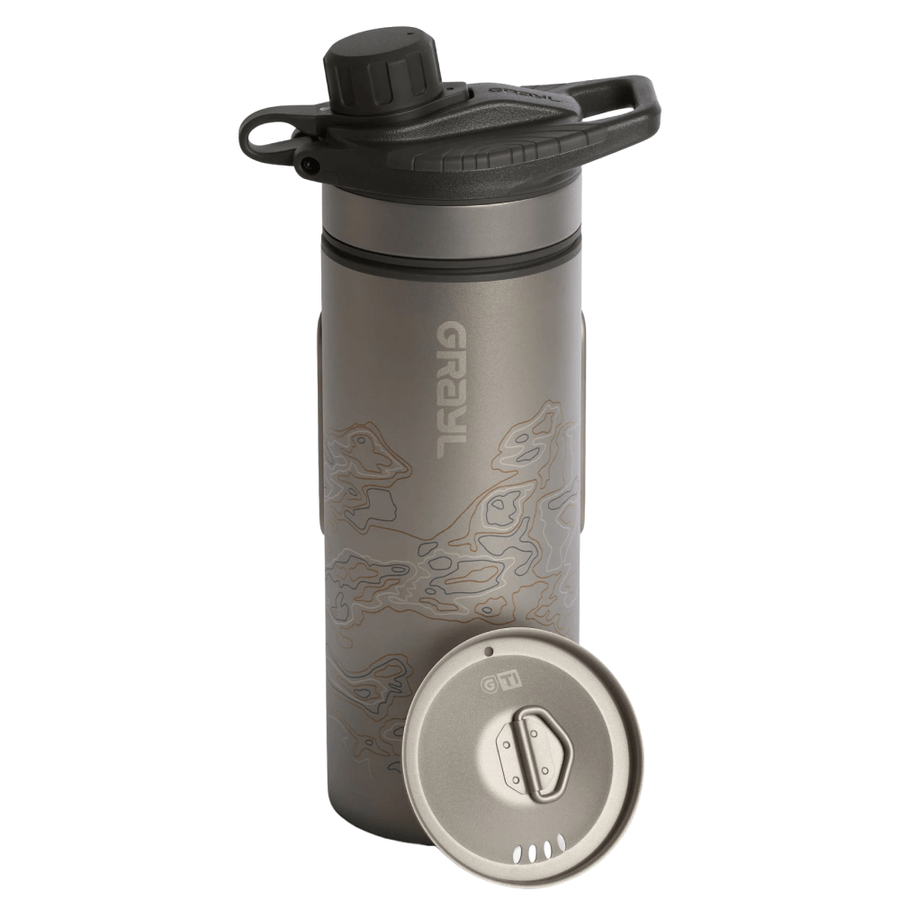 productImage: Geopress Ti Filter & Purifier Bottle With Cooking Lid 710Ml Covert Black