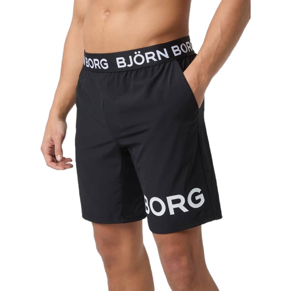 Borg 9" Shorts Black White Logo, view: 1