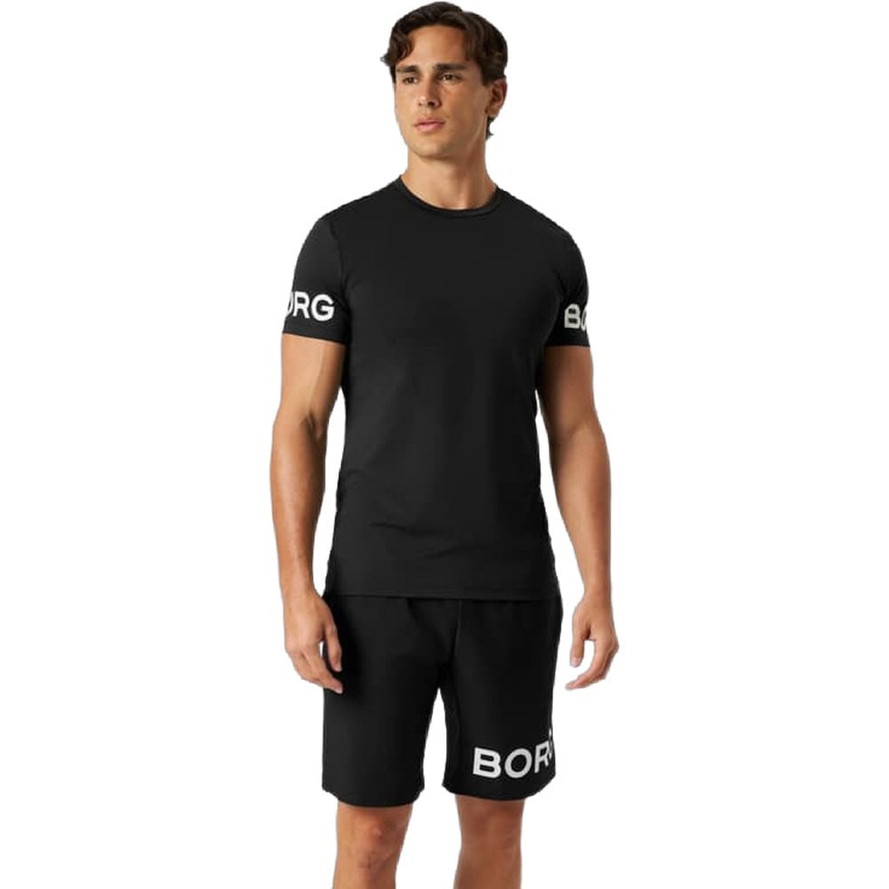 Borg T-Shirt Black White Logo, view: 1