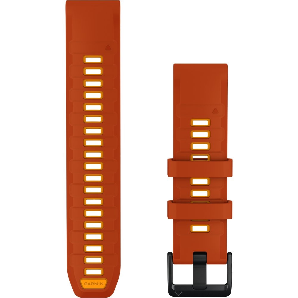 Quickfit 22 Watch Band Autumn Orange/Spark Orange Silicone, view: 1