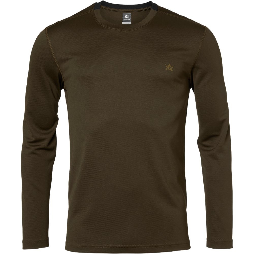 Cooldry Ms Ls T-Shirt Solid Brown, view: 1
