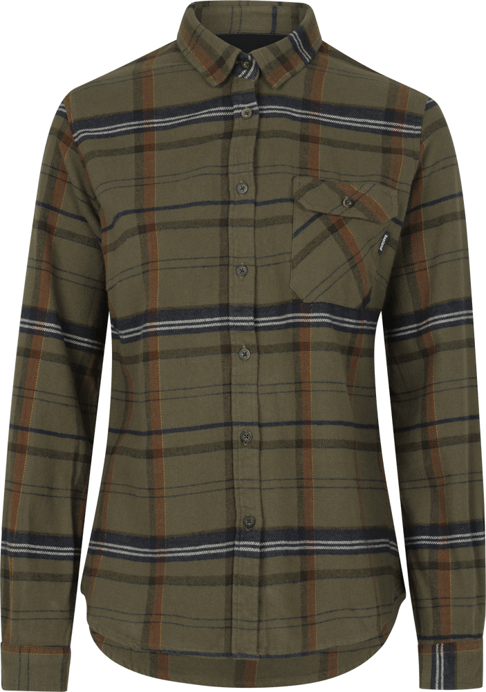 Skye Flannel Shirt Grape Leaf/Terracotta Check, view: 1