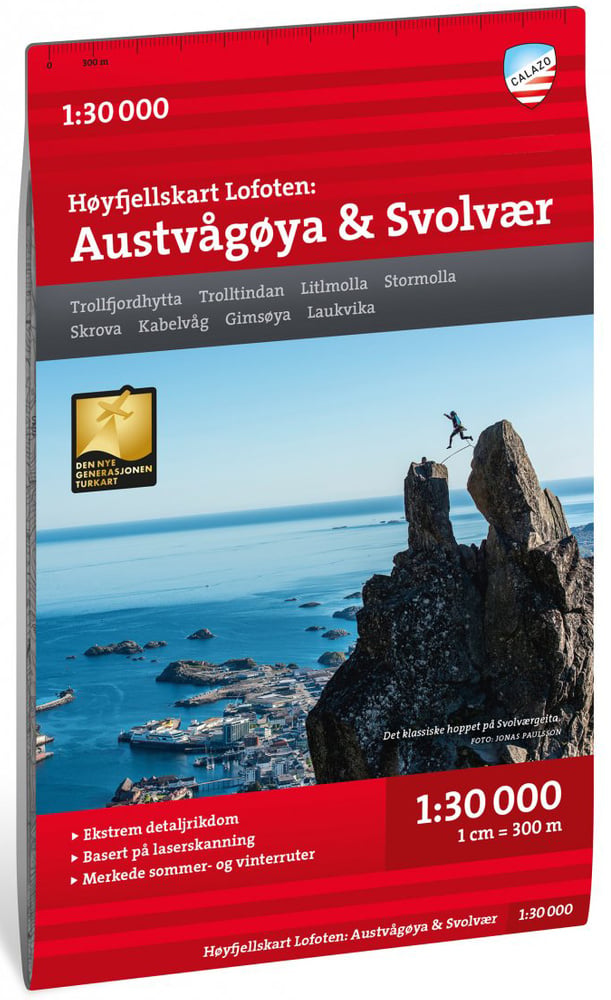 productImage: Høyfjellskart Lofoten: Vestvågøya - Leknes 1:30 000