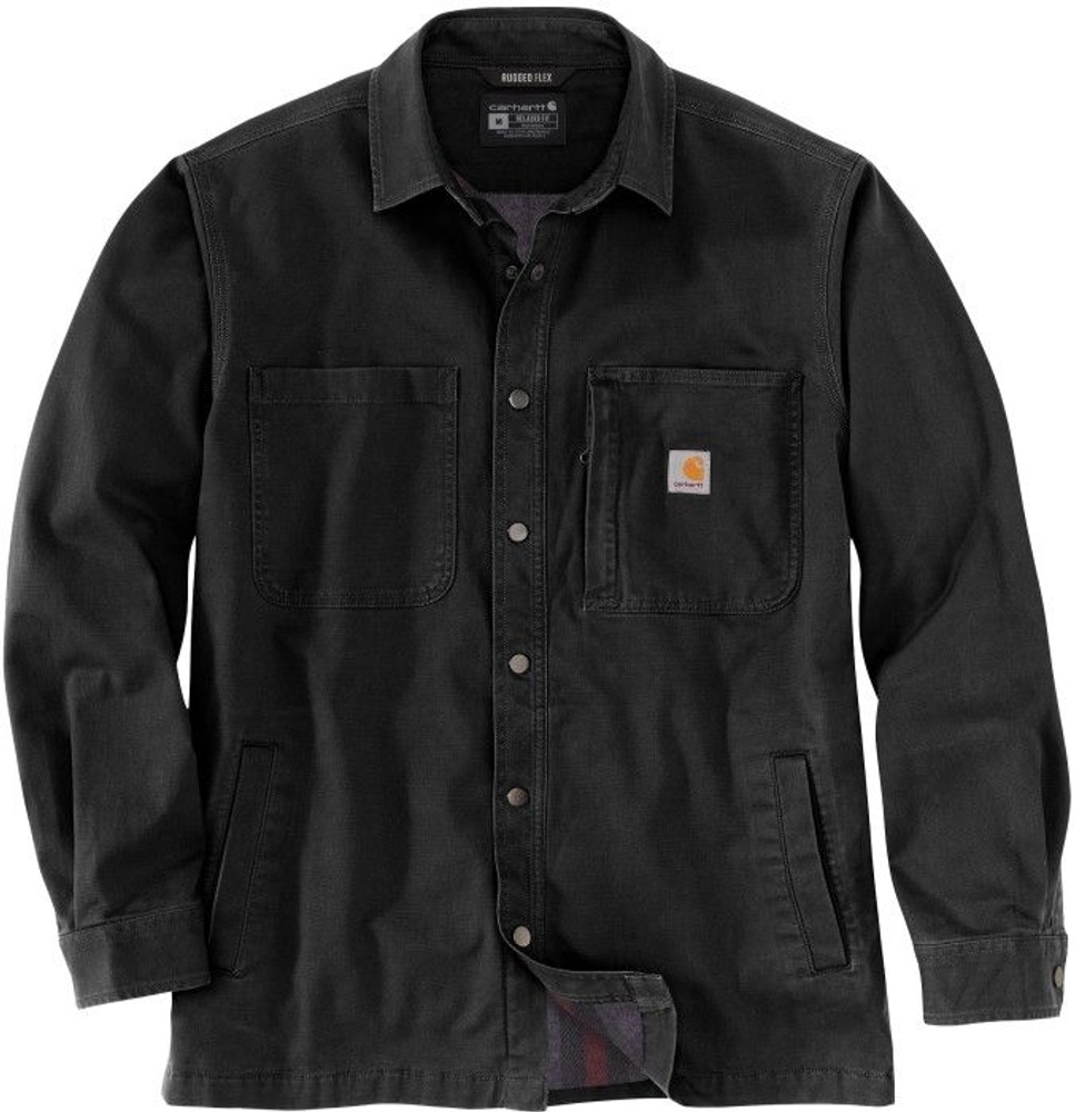 productImage: Carhartt M's Fleece Lined Snap Front Shirt Jacket Black