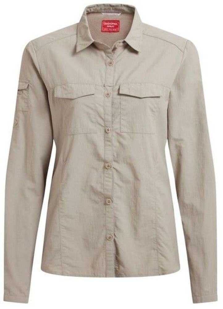W's NosiLife Adventure Long Sleeved Shirt III Soft Mushroom, view: 1