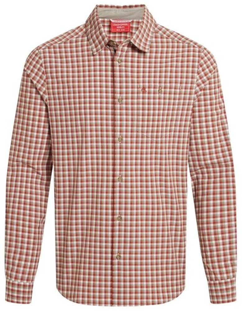 productImage: M's NosiLife Nuoro Check Long Sleeved Shirt Red Beach Check