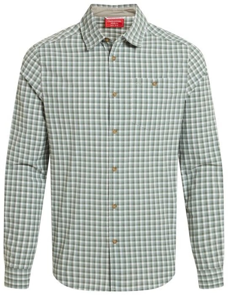 productImage: M's NosiLife Nuoro Check Long Sleeved Shirt Lichen Green / Ecru Check