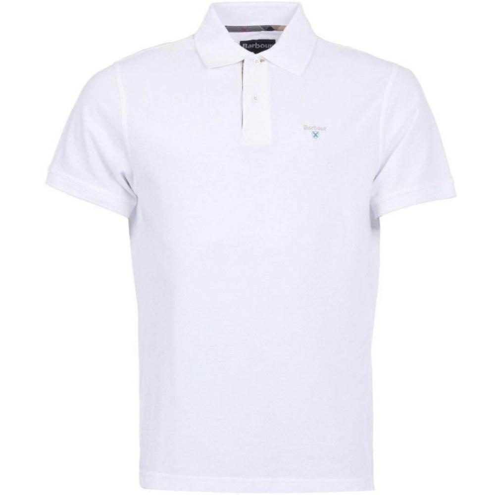 M's Tartan Pique Polo/Dress White, view: 1