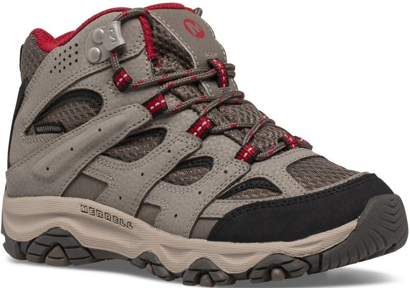 productImage: Junior Moab 3 Mid Waterproof Boulder/Red