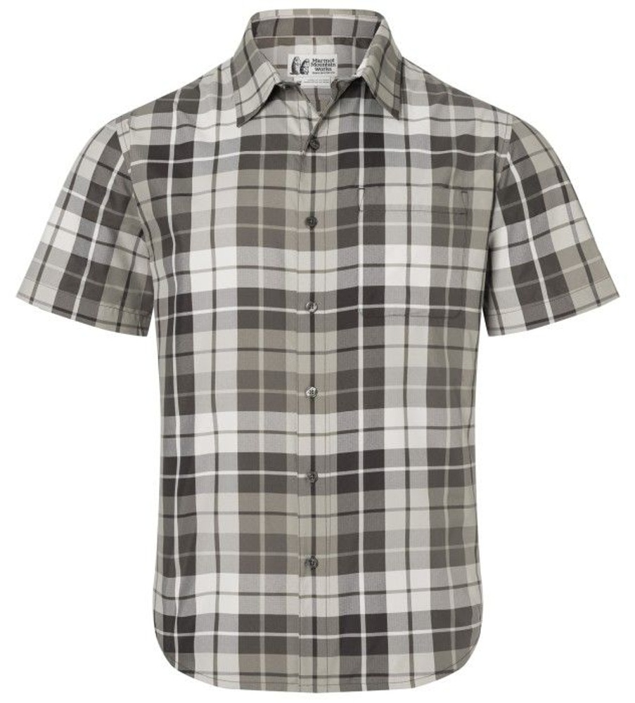 productImage: Men's AirExchange Shield Novelty SS Shirt Hickory Nut Wayland Nut Wayland Plaid