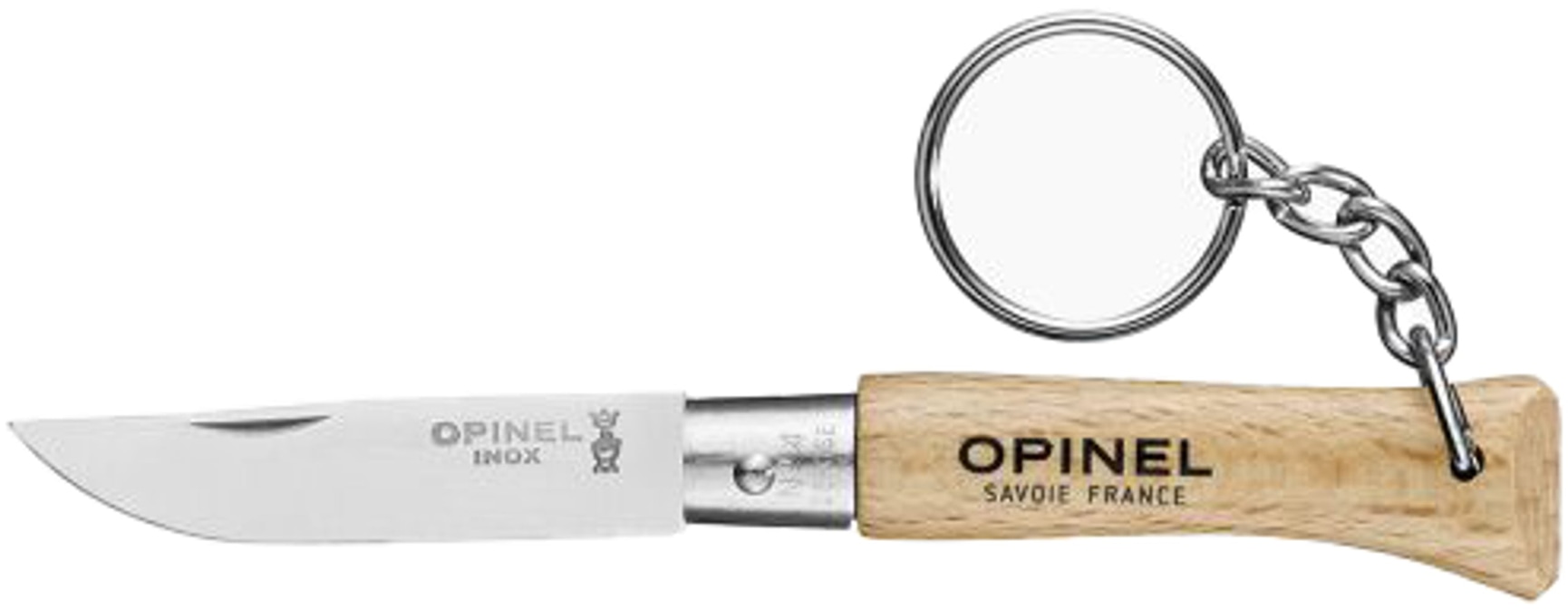 productImage: Classic Keyring No4 Stainless Steel Beechwood 5cm