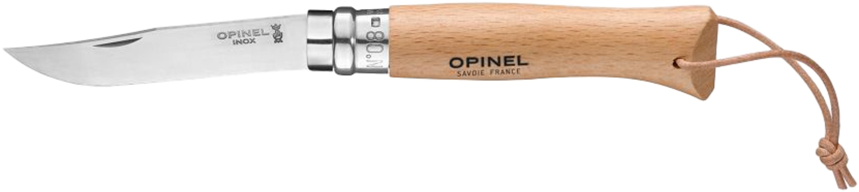 productImage: Classic No8 Stainless Steel Beechwood with leather lace 8,5 cm