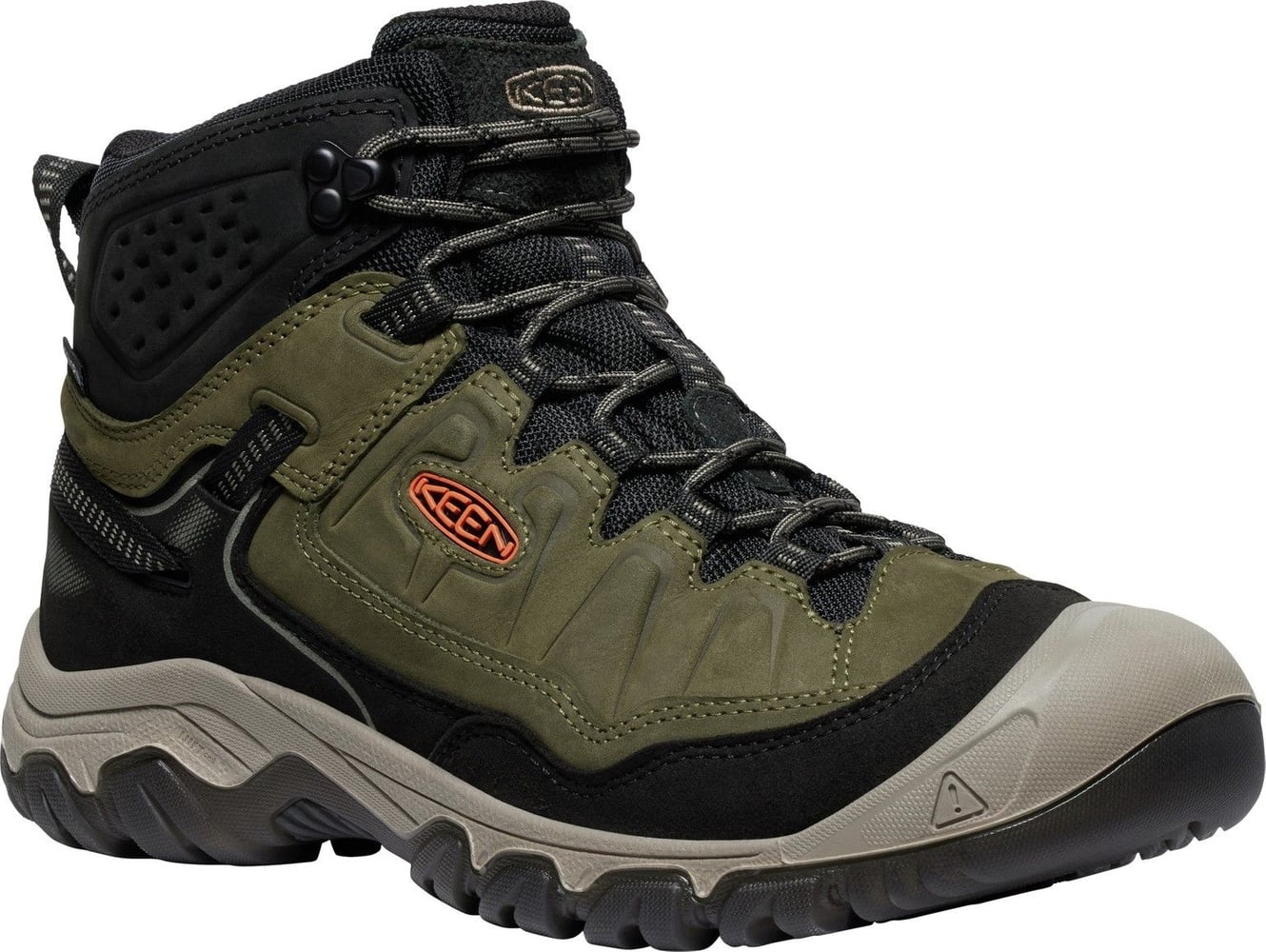 productImage: Keen Targhee IV Mid WP M's Dark Olive/Gold Flame