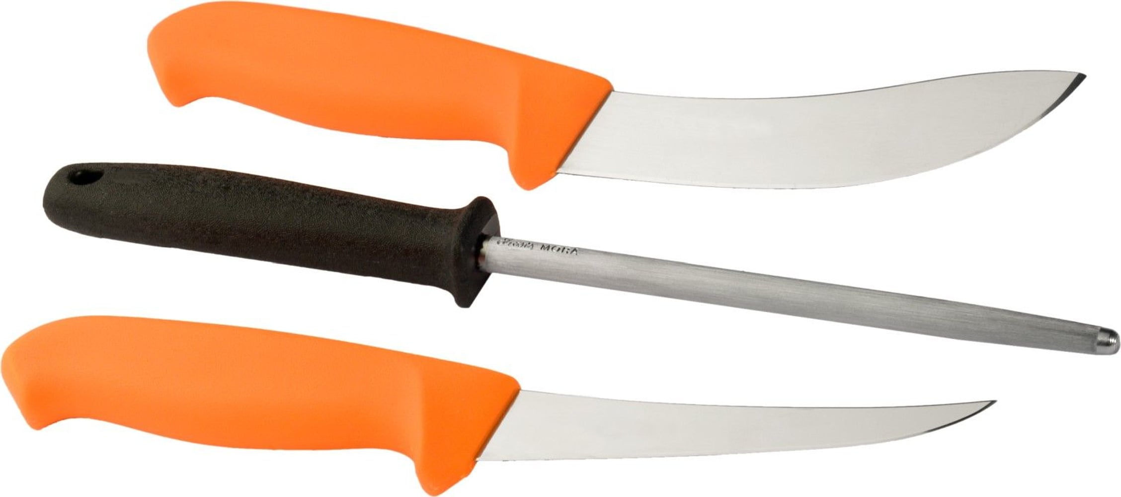 productImage: Jaktset Orange 2 Knivar + Brynstål