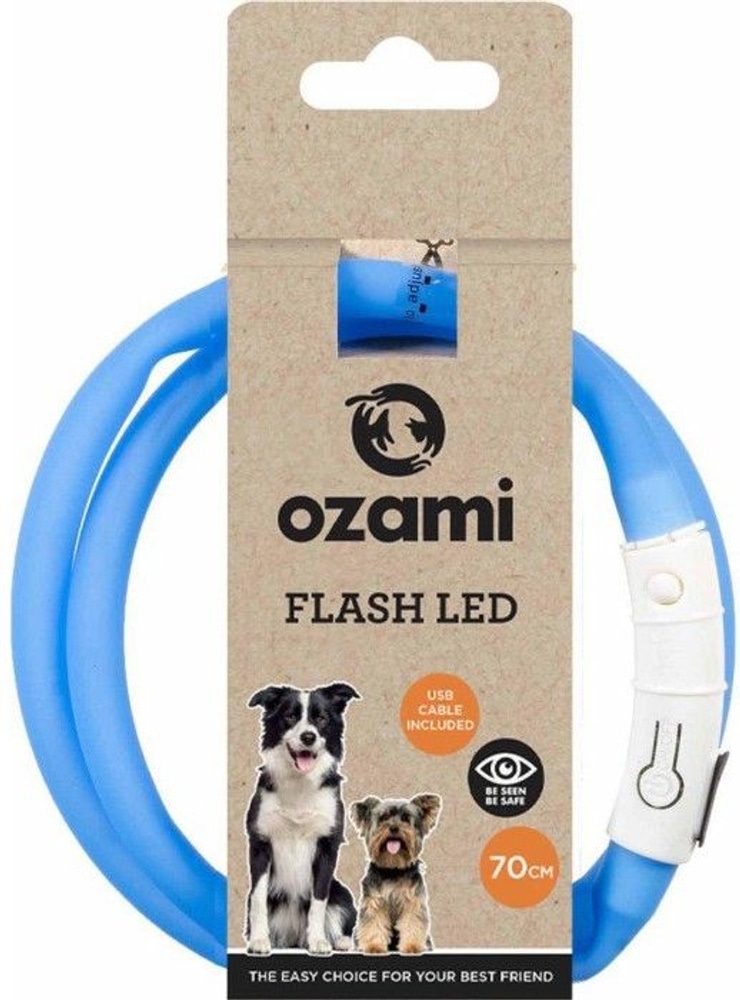 Halsband Flash Led Blå 70 cm, view: 1