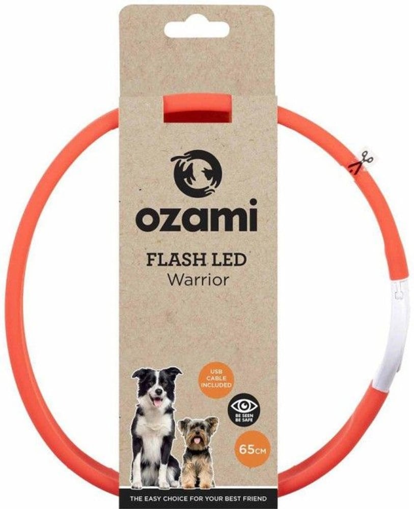 productImage: Halsband Flash Warrior Led Rød 65 cm