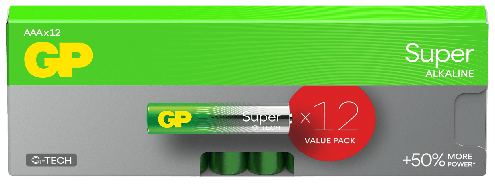 productImage: GP Super Alkaline AAA-batteri, 24A/LR03 12-pack