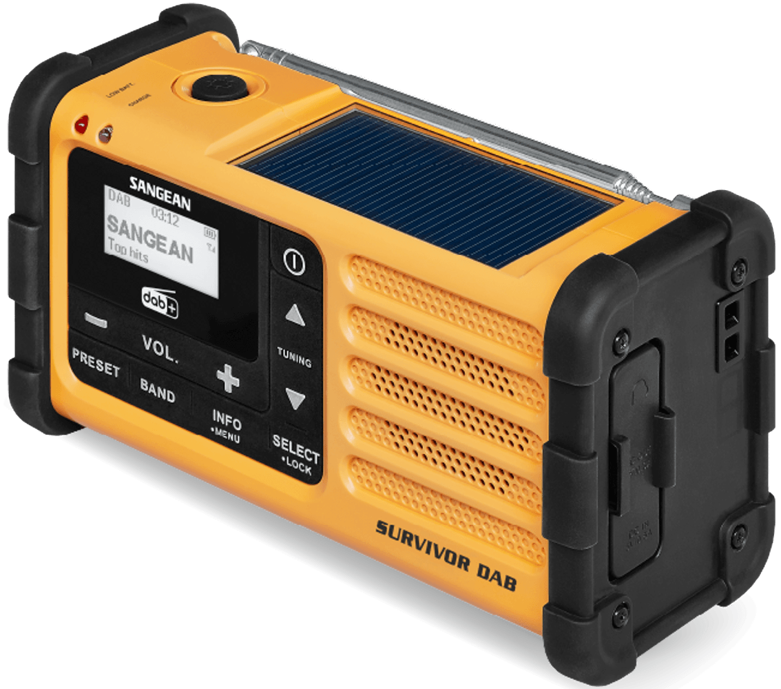 productImage: MMR-88 DAB med solcelle og sveiv Gul