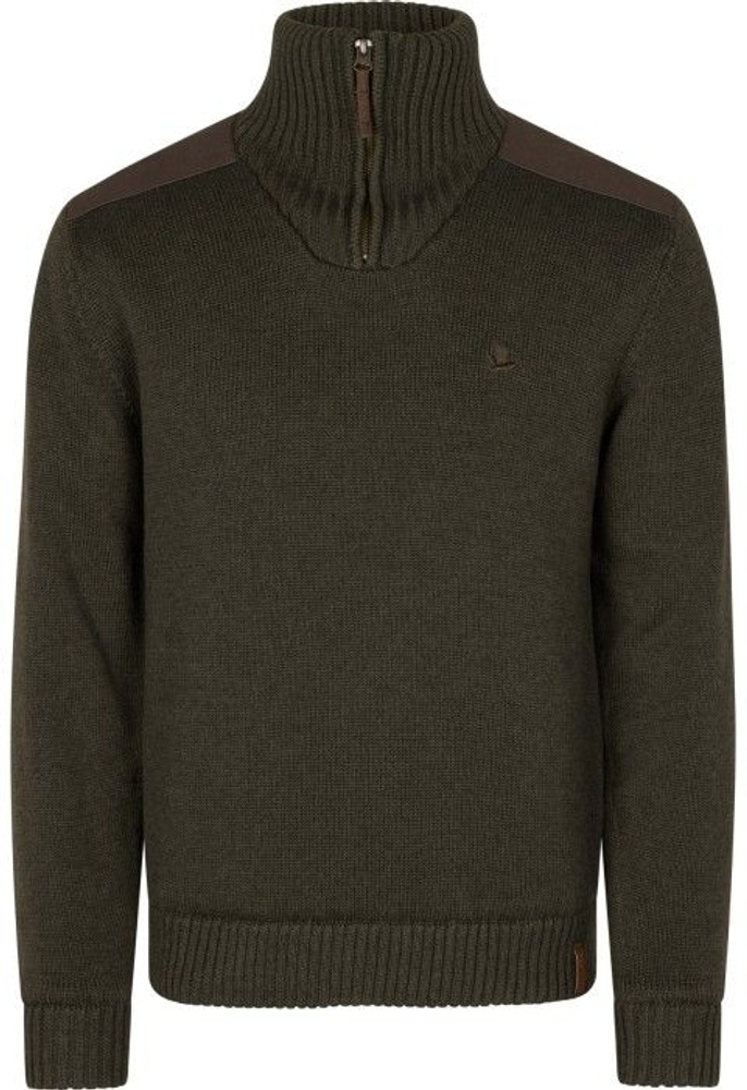 productImage: M's Haze Windbreaker Knitted Sweater Dark Brown