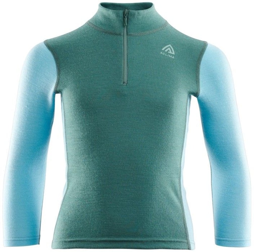 productImage: Aclima Kids WarmWool Mockneck North Atlantic/Reef Waters
